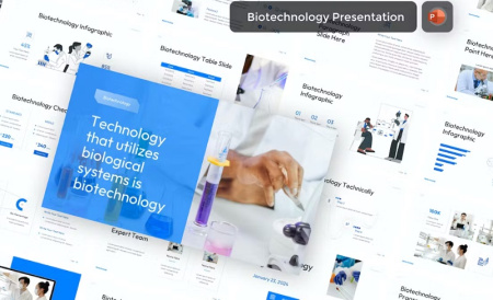 قالب آماده پاورپوینت زیست شناسی Biotechnology