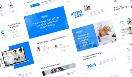 دانلود قالب پاورپوینت زیست شناسی Biotechnology