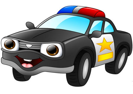 وکتور ماشین پلیس کارتونی