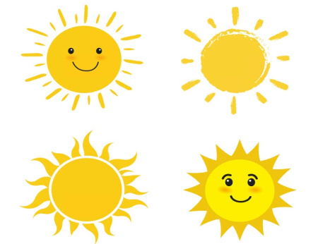 وکتور خورشید کارتونی