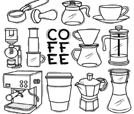 وکتور قهوه جوش