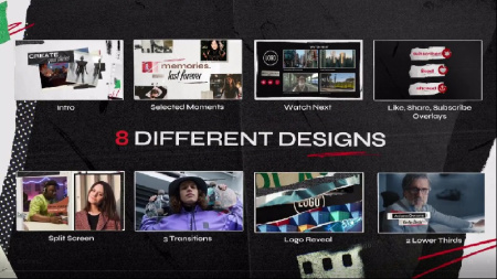 پروژه آماده افتر افکت شبکه های اجتماعی به سبک کلاژ