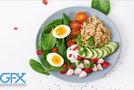 عکس بشقاب غذای رژیمی