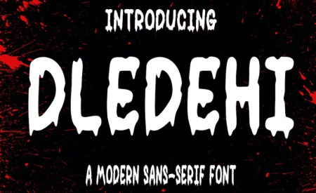 دانلود فونت انگلیسی ترسناک Dledehi