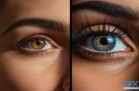 عکس چشم های رنگی