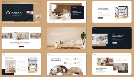 دانلود قالب پاورپوینت دکوراسیون داخلی Indeco