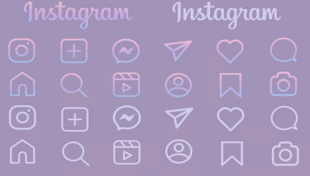 ایکون اینستاگرام لایه باز