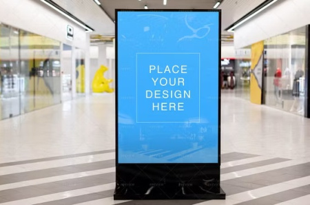 موکاپ پوستر تبلیغاتی در مرکز خرید Shopping Mall Poster
