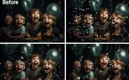 دانلود افکت آماده کاغذهای نقره ای Silver confetti