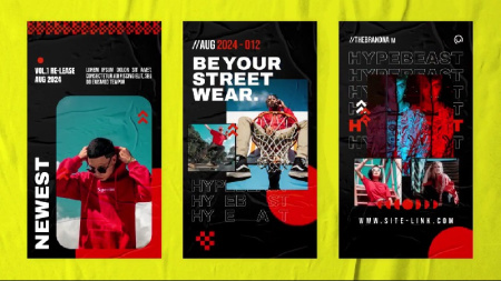 پروژه افتر افکت 6 استوری اینستاگرام Recto Streetwear Stories