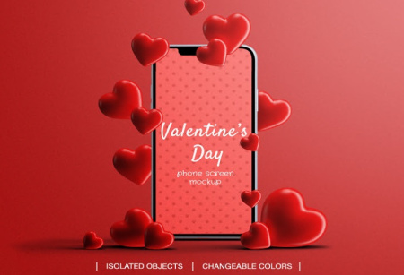 موکاپ لایه باز ولنتاین