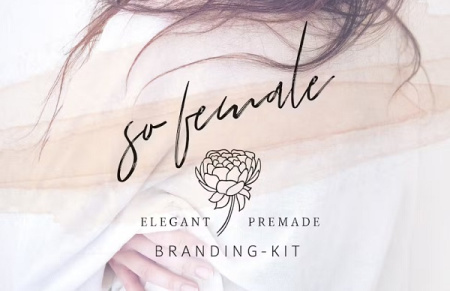 وکتور مجموعه لوگو با طراحی زنانه So Female Branding Kit
