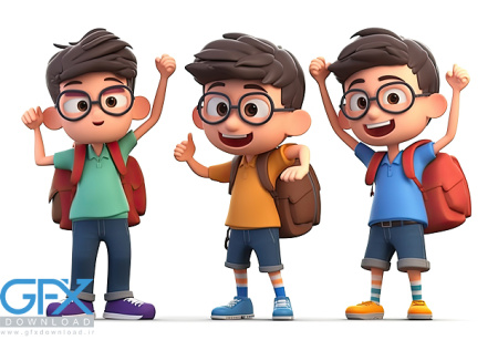 عکس دانش آموز کارتونی