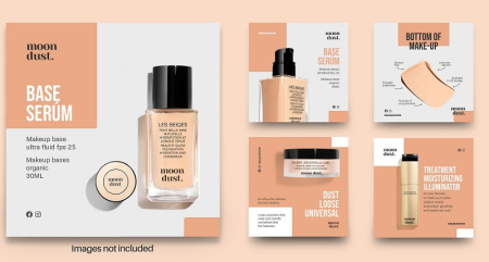 طرح لایه باز بنر لوازم ارایشی