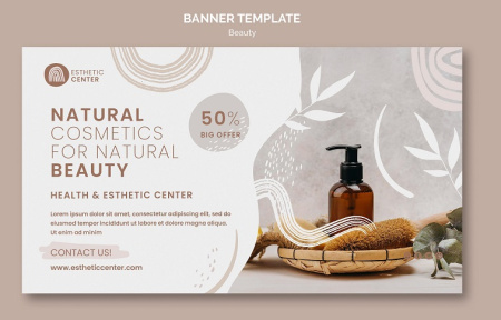 بنر برای تبلیغ لوازم آرایشی