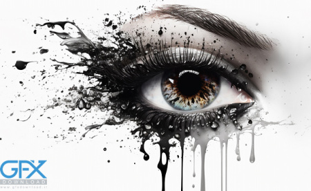 عکس چشم برای طراحی سیاه قلم