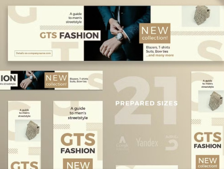 وکتور بنر تبلیغاتی پوشاک و مد Fashion Clothes Banner