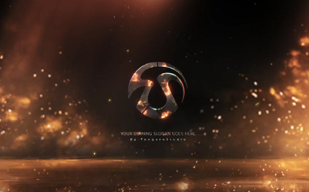 پروژه افتر افکت لوگو آتشی Cinematic Fire Snake Logo