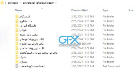 دسته بندی و قالب های پکیج پاورپوینت