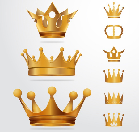دانلود وکتور تاج طلایی