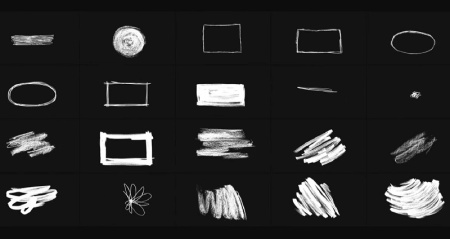 پروژه افتر افکت 20 عناصر براش گرانجی Grunge Brush Elements