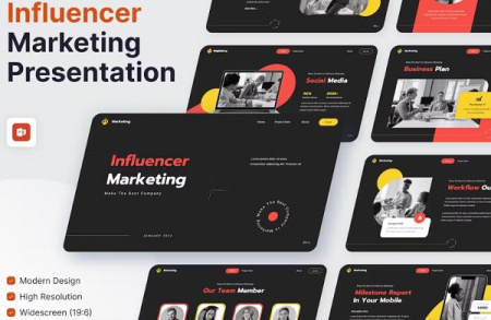 دانلود قالب پاورپوینت Influencer Marketing