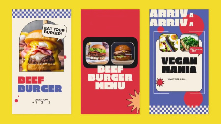 پروژه افتر افکت ریلز و استوری همبرگر Limber Burger