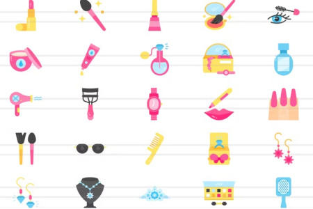 دانلود آیکون های لوازم آرایشی Makeup Icons