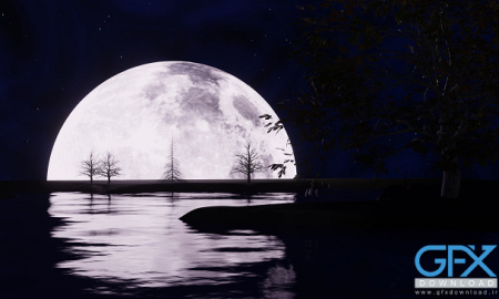 والپیپر ماه برای کامپیوتر