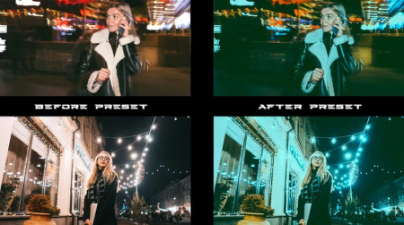 اکشن آماده فتوشاپ ایجاد افکت شب Night Street