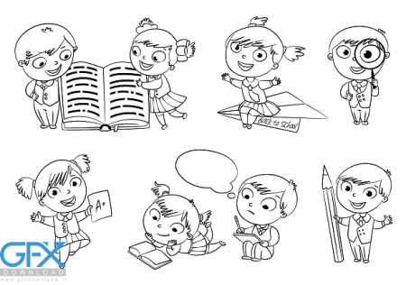 دانلود فایل لایه باز نقاشی کودکانه