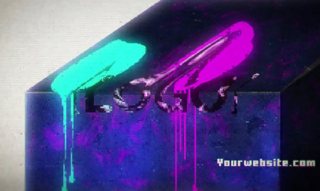 پروژه افتر افکت لوگوی مایع به سبک قدیمی و گرانج