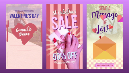 پروژه افتر افکت استوری ولنتاین St Valentine's Stories