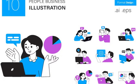 وکتور کاراکترهای تجاری و بیزنس