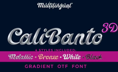 فونت سه بعدی انگلیسی CaliBanto 3D
