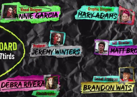 پروژه پریمیر زیرنویس های کاغذی Cardboard Lower Thirds