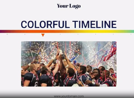 پروژه افتر افکت تایم لاین و تاریخچه Colorful Minimal Timeline