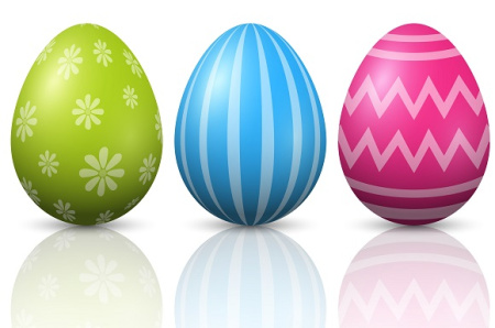 دانلود مجموعه وکتور تخم مرغ های رنگی