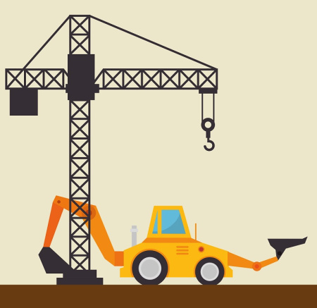 وکتور لایه باز جرثقیل ساختمان سازی