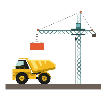 دانلود وکتور جرثقیل ساختمان سازی