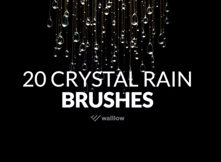 دانلود براش فتوشاپ باران کریستال crystal rain