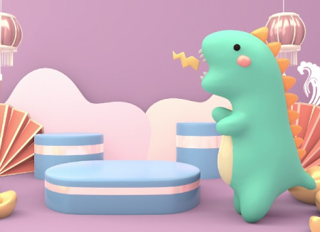 2 فوتیج کروماکی اژدها و دایناسور بامزه کارتونی