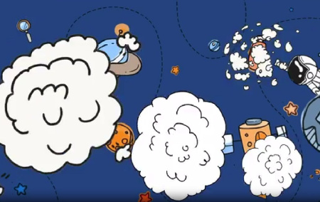 پروژه آماده افتر افکت المان های ابر کارتونی Fight Cloud Cartoon