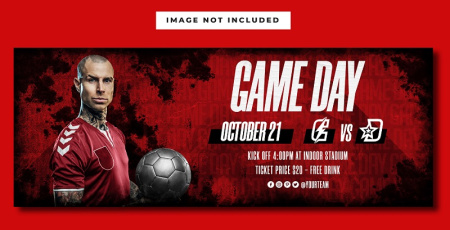 بنر لایه باز مسابقات فوتبالی