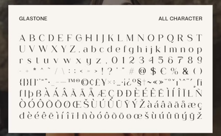 فونت انگلیسی Glastone