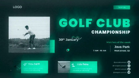 دانلود پروژه افتر افکت تبلیغات باشگاه گلف Golf Club