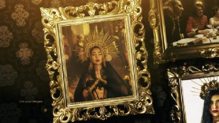 پروژه پریمیر اسلایدشو با قاب طلایی لاکچری Luxury Golden Frame