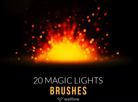 دانلود براش نور فتوشاپ Magic light
