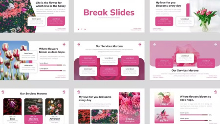 قالب گل گلی برای پاورپوینت