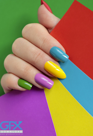 عکس ژلیش ناخن تابستانه